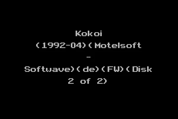 Kokoi (1992-04)(Motelsoft - Softwave)(de)(FW)(Disk 2 of 2)