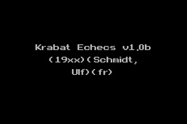 Krabat Echecs v1.0b (19xx)(Schmidt, Ulf)(fr)