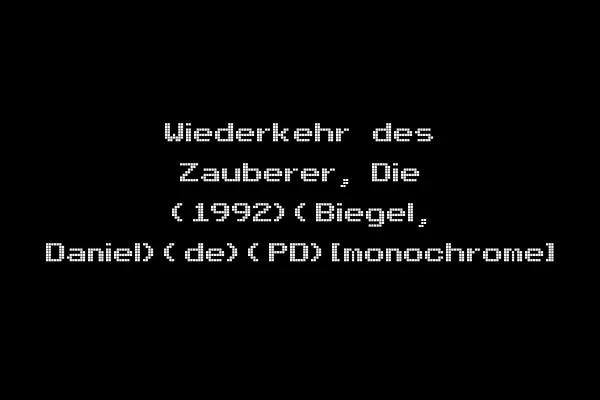 Wiederkehr des Zauberer, Die (1992)(Biegel, Daniel)(de)(PD)[monochrome]
