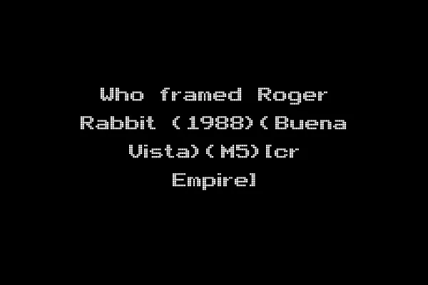 Who framed Roger Rabbit (1988)(Buena Vista)(M5)[cr Empire]