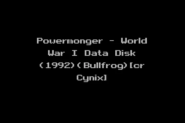 Powermonger - World War I Data Disk (1992)(Bullfrog)[cr Cynix]