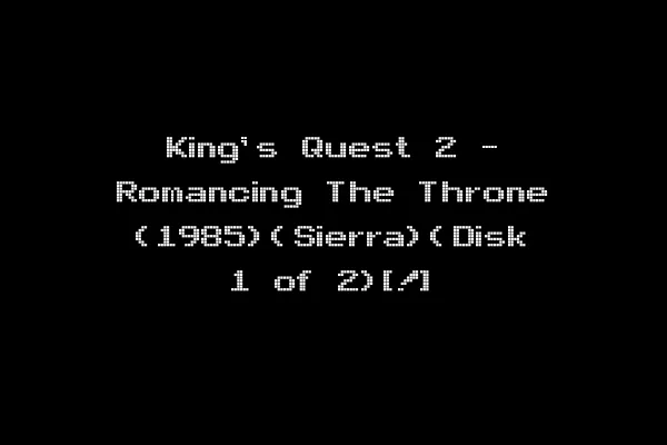 King's Quest 2 - Romancing The Throne (1985)(Sierra)(Disk 1 of 2)[!]