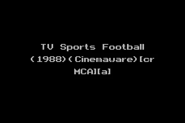 TV Sports Football (1988)(Cinemaware)[cr MCA][a]