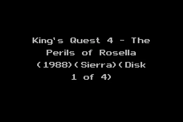 King's Quest 4 - The Perils of Rosella (1988)(Sierra)(Disk 1 of 4)
