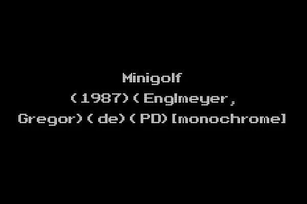 Minigolf (1987)(Englmeyer, Gregor)(de)(PD)[monochrome]