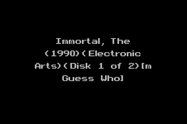 Immortal, The (1990)(Electronic Arts)(Disk 1 of 2)[m Guess Who]