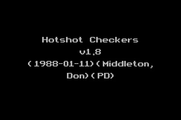 Hotshot Checkers v1.8 (1988-01-11)(Middleton, Don)(PD)