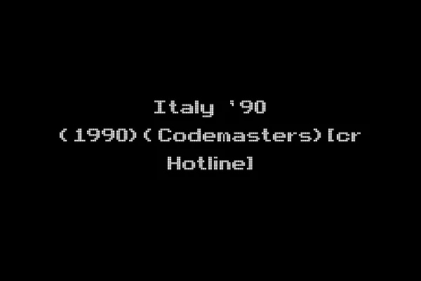 Italy '90 (1990)(Codemasters)[cr Hotline]
