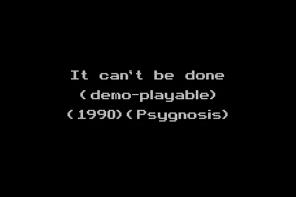 It can't be done (demo-playable) (1990)(Psygnosis)