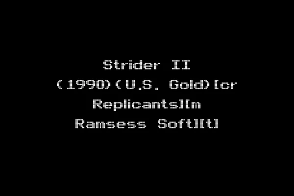 Strider II (1990)(U.S. Gold)[cr Replicants][m Ramsess Soft][t]