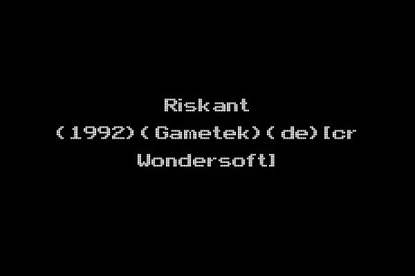 Riskant (1992)(Gametek)(de)[cr Wondersoft]