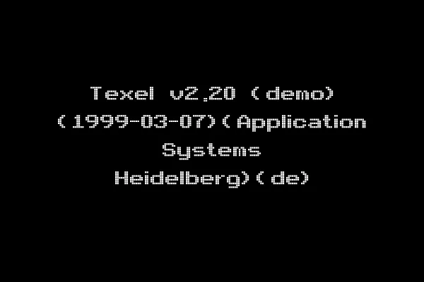Texel v2.20 (demo) (1999-03-07)(Application Systems Heidelberg)(de)