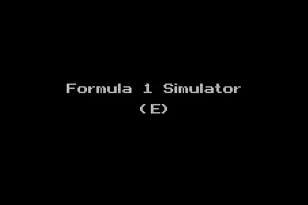 Formula 1 Simulator (E)