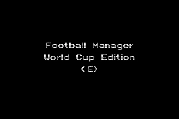 Football Manager World Cup Edition (E)