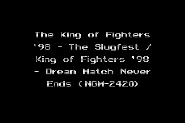 The King of Fighters '98 - The Slugfest / King of Fighters '98 - Dream Match Never Ends (NGM-2420)