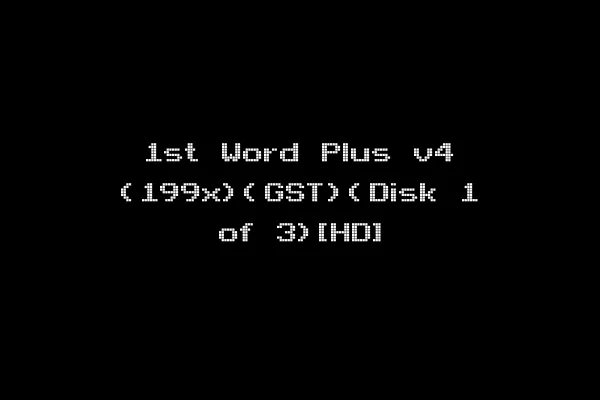 1st Word Plus v4 (199x)(GST)(Disk 1 of 3)[HD]