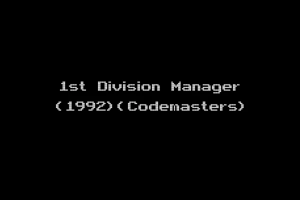 1st Division Manager (1992)(Codemasters)