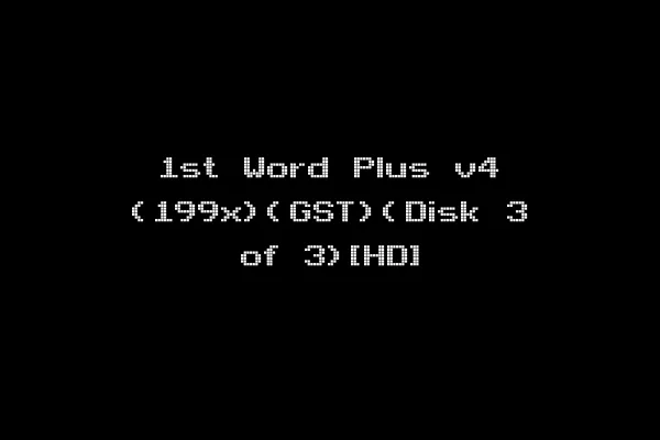 1st Word Plus v4 (199x)(GST)(Disk 3 of 3)[HD]