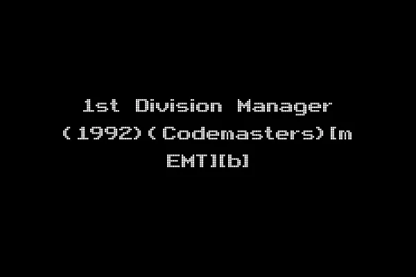 1st Division Manager (1992)(Codemasters)[m EMT][b]