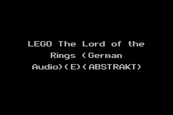 LEGO The Lord of the Rings (German Audio)(E)(ABSTRAKT)