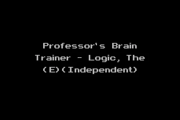 Professor's Brain Trainer - Logic, The (E)(Independent)