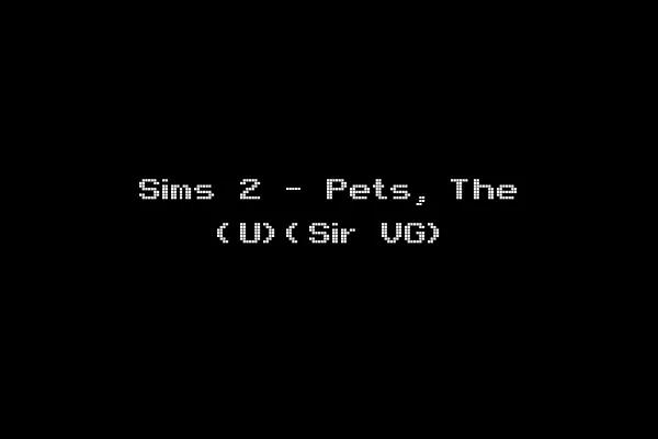 Sims 2 - Pets, The (U)(Sir VG)