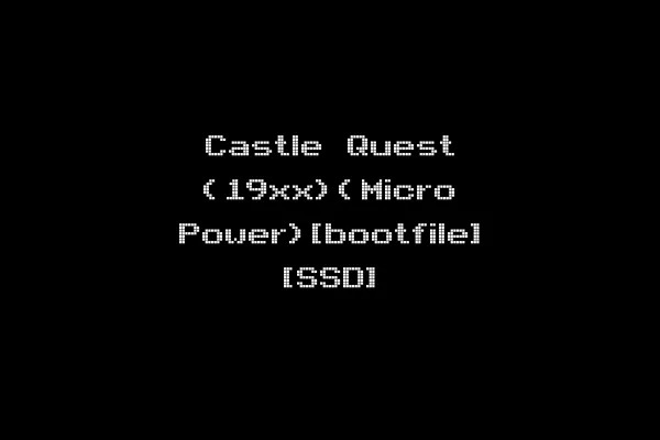 Castle Quest (19xx)(Micro Power)[bootfile] [SSD]