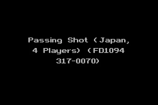 Passing Shot (Japan, 4 Players) (FD1094 317-0070)