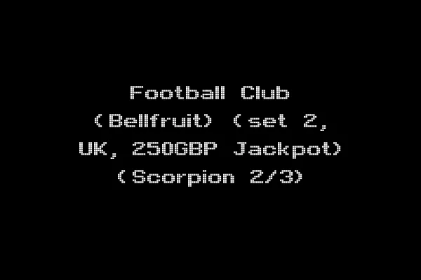 Football Club (Bellfruit) (set 2, UK, 250GBP Jackpot) (Scorpion 2/3)