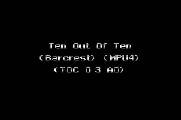 Ten Out Of Ten (Barcrest) (MPU4) (TOC 0.3 AD)