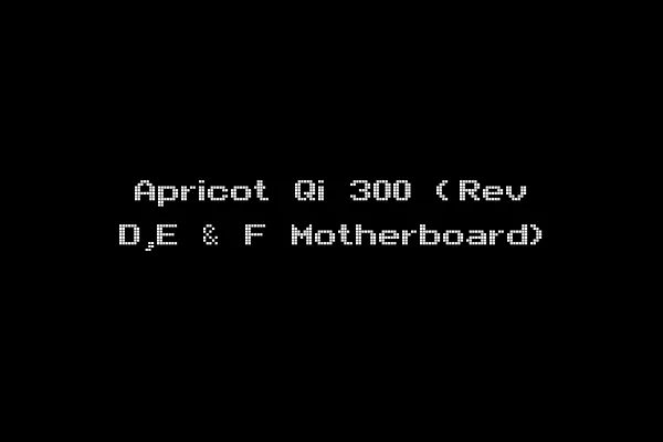 Apricot Qi 300 (Rev D,E & F Motherboard)