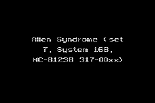 Alien Syndrome (set 7, System 16B, MC-8123B 317-00xx)