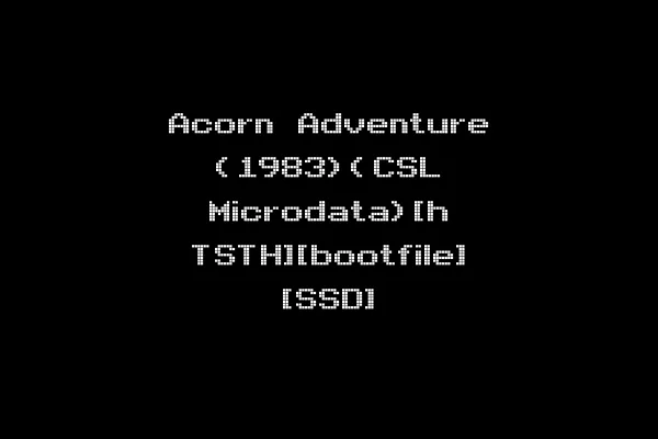 Acorn Adventure (1983)(CSL Microdata)[h TSTH][bootfile] [SSD]