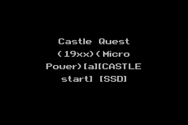 Castle Quest (19xx)(Micro Power)[a][CASTLE start] [SSD]