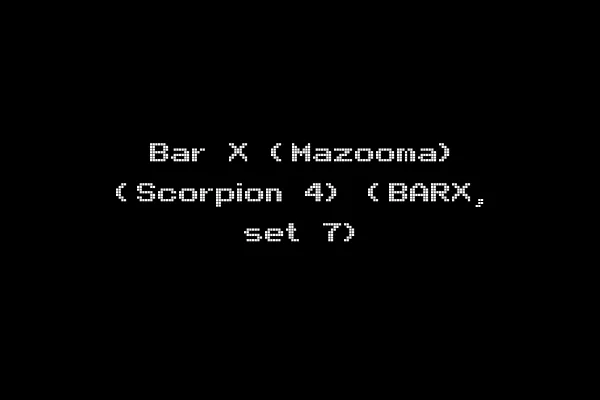 Bar X (Mazooma) (Scorpion 4) (BARX, set 7)