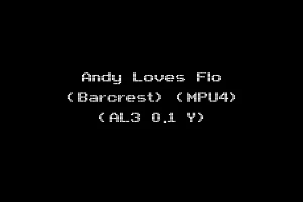 Andy Loves Flo (Barcrest) (MPU4) (AL3 0.1 Y)
