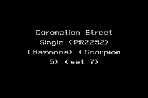 Coronation Street Single (PR2252) (Mazooma) (Scorpion 5) (set 7)