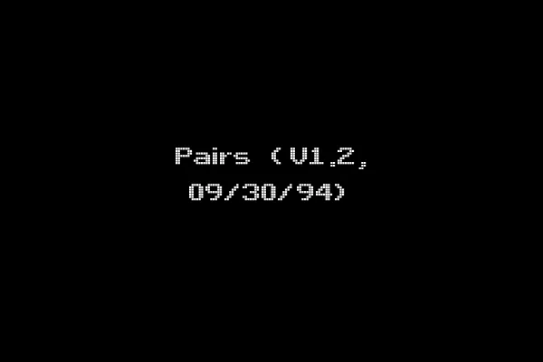 Pairs (V1.2, 09/30/94)