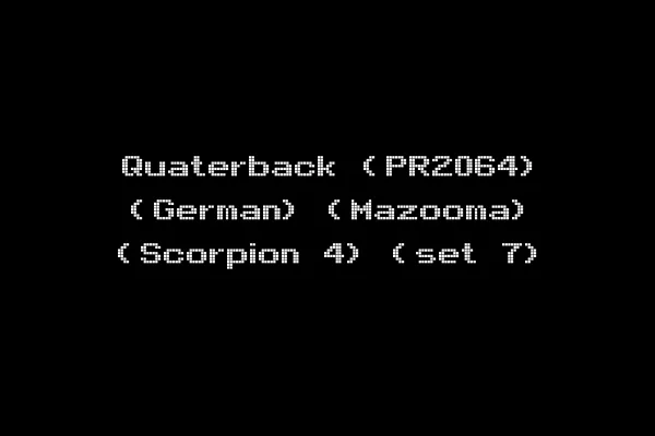 Quaterback (PR2064) (German) (Mazooma) (Scorpion 4) (set 7)