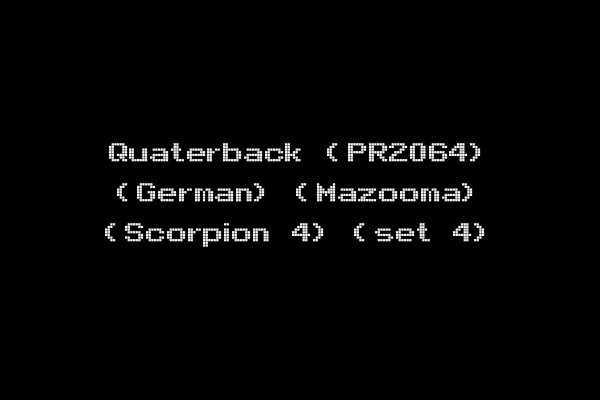 Quaterback (PR2064) (German) (Mazooma) (Scorpion 4) (set 4)