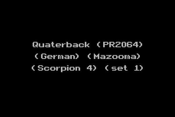 Quaterback (PR2064) (German) (Mazooma) (Scorpion 4) (set 1)