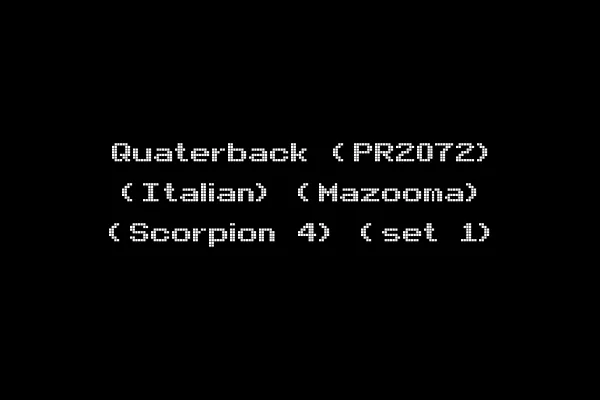 Quaterback (PR2072) (Italian) (Mazooma) (Scorpion 4) (set 1)
