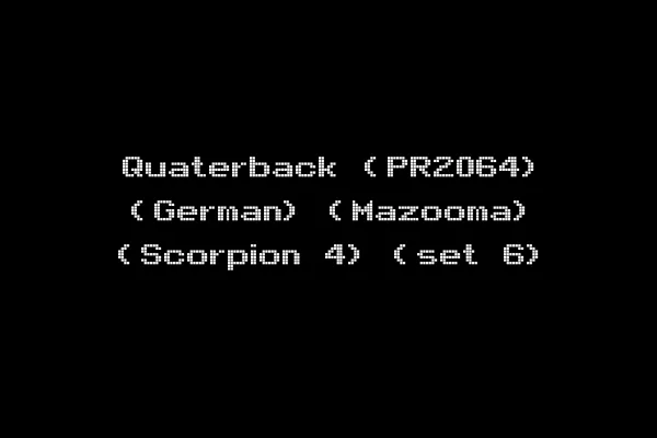 Quaterback (PR2064) (German) (Mazooma) (Scorpion 4) (set 6)