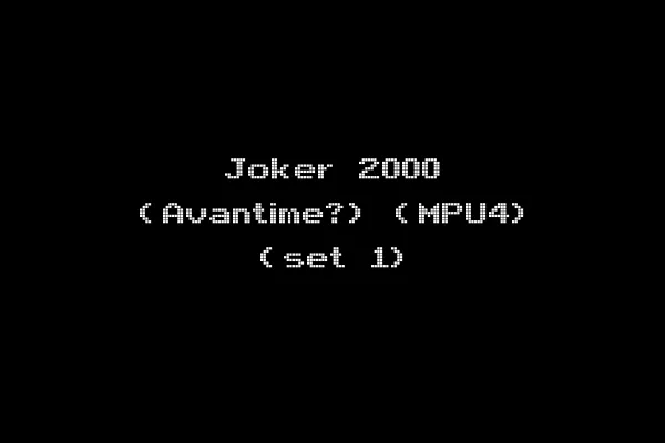 Joker 2000 (Avantime?) (MPU4) (set 1)