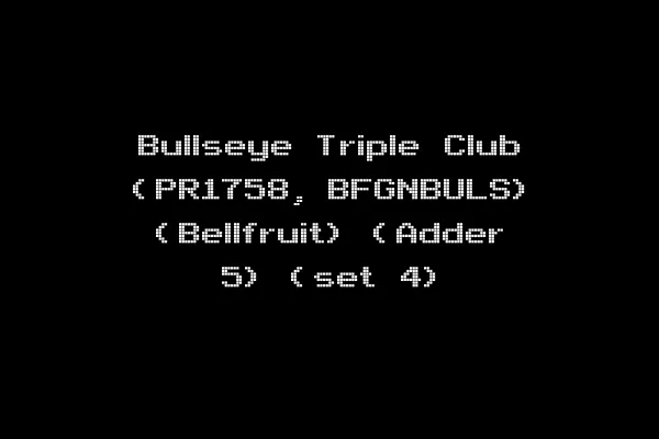 Bullseye Triple Club (PR1758, BFGNBULS) (Bellfruit) (Adder 5) (set 4)
