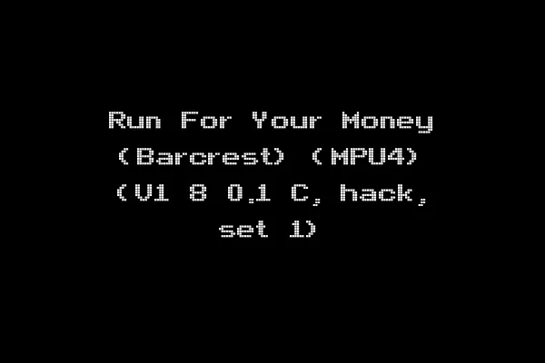 Run For Your Money (Barcrest) (MPU4) (V1 8 0.1 C, hack, set 1)