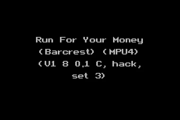 Run For Your Money (Barcrest) (MPU4) (V1 8 0.1 C, hack, set 3)