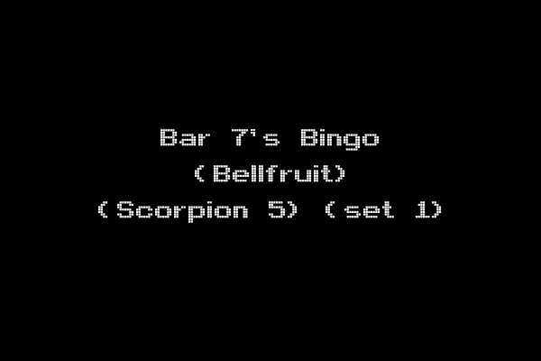 Bar 7's Bingo (Bellfruit) (Scorpion 5) (set 1)
