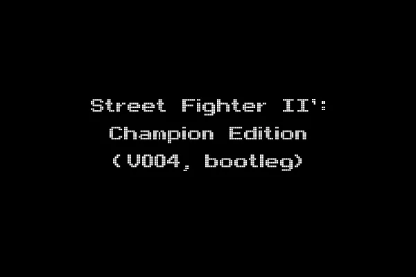 Street Fighter II': Champion Edition (V004, bootleg)