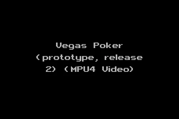 Vegas Poker (prototype, release 2) (MPU4 Video)